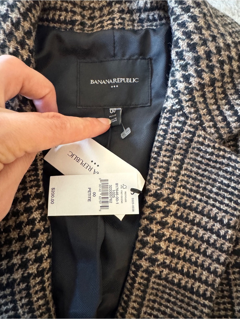 Banana Republic Brown Plaid Wool-Blend Blazer - Picture 6 of 8